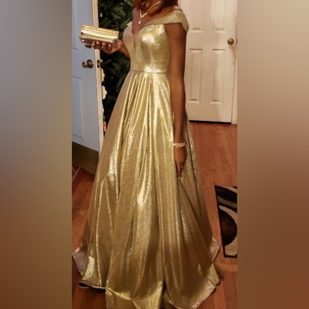 Golden Belle Inspired Prom Dress